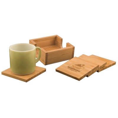 Bamboo Coaster Set