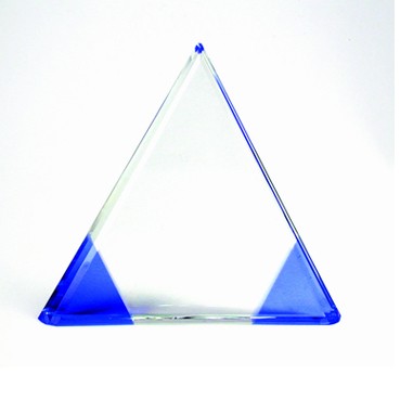 Triangle Blue And Clear Crystal Award