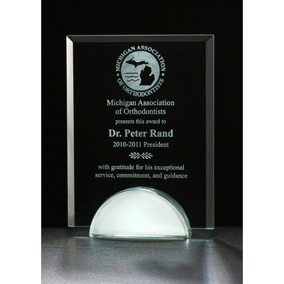 Apex Series Glass Award w/ Mirror Base (6"x8 1/4")