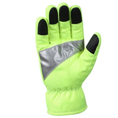 Hi-Visibility Safety Green Gloves w/Reflective Tape