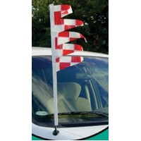 Black/White - Poly Checkered Triangle Pennants