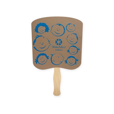 Bread Slice Recycled Paper Hand Fan Single