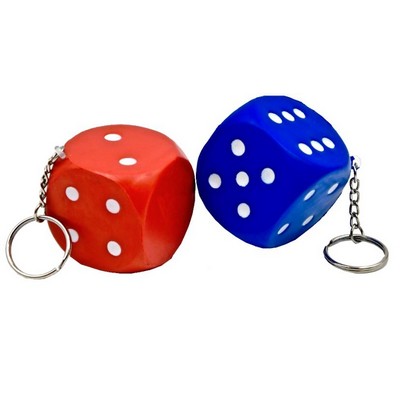 Dice Key Chain Stress Reliever Squeeze Toy