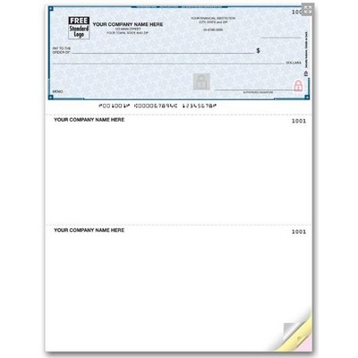 Lined High Security Multi-Purpose Laser Voucher Check (1 Part)