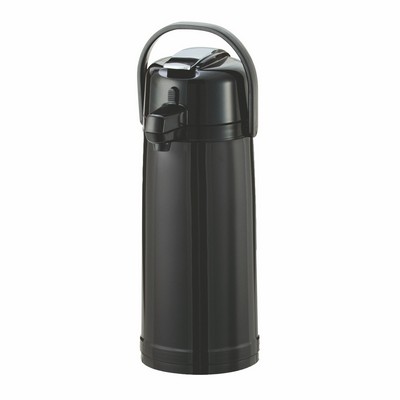 Eco-Air® 2.2 Liter Glass Vacuum Smooth Black Plastic Airpot (Lever)