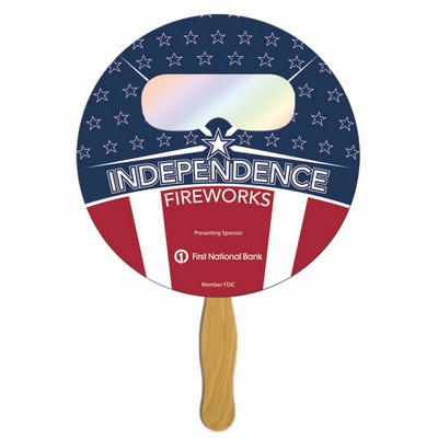 Round Hand Fan w/Fireworks Film