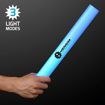 Imprinted 16" Blue LED Foam Cheer Stick