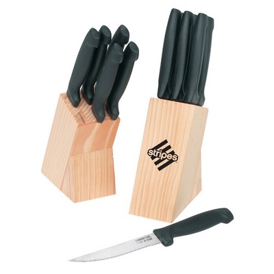 6 Piece Steak Knife Set w/ Wood Block