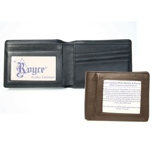 Leather RFID Blocking Double ID Flat Fold Wallet