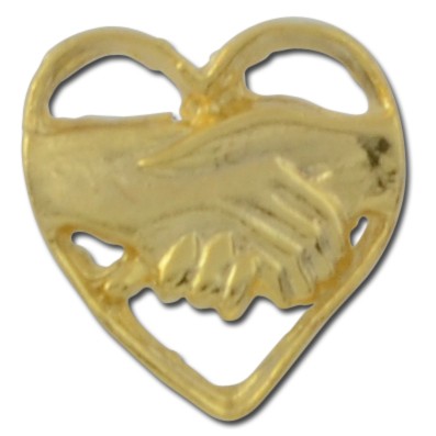 Heart and Hand Lapel Pin