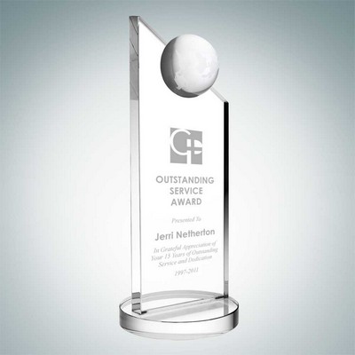 Apex Globe Optical Crystal Award (Medium)