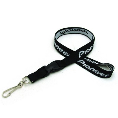 3/4" Detailed Coarse Weave Lanyard w/ Detachable Buckle