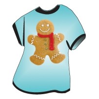 Gingerbread Man T-Shirt Lapel Pin