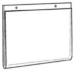 17"w x 11"h Clear Styrene Wall Mount Ad Frame