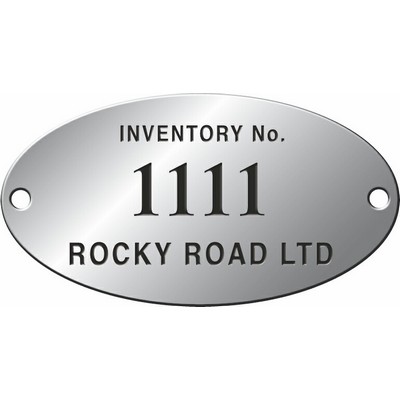 Aluminum Property Tags (2 5/16"x1 3/8") Oval