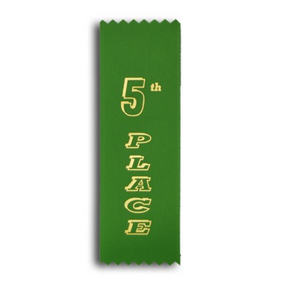 5th Place Standard Stock Ribbon w/ Pinked Ends (2"x6")