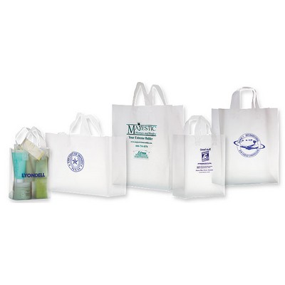 Short Run Clear Frosted Shopper Bag (16"x6"x12")