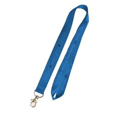 1" Navy Blue Nylon Lanyard (20 Mil)