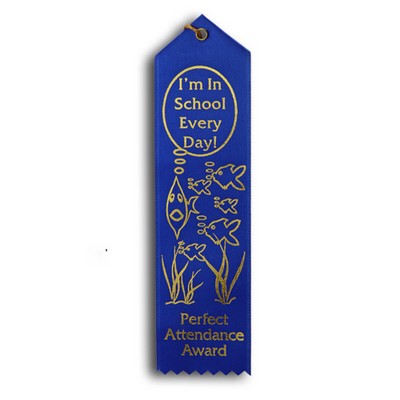 Stock Fun Ribbon - Perfect Attendance (Carded)