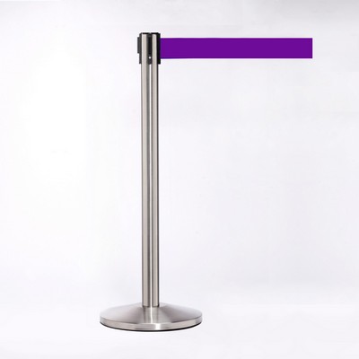 Matte Stainless Pole W/ 11' Heavy Duty Purple Belt W/ Lock