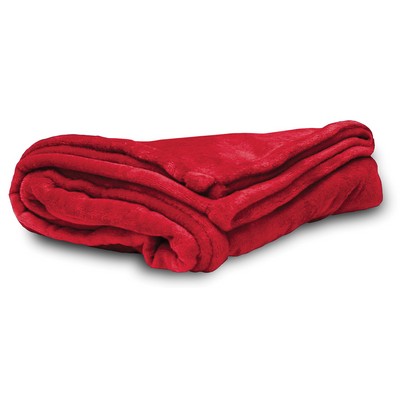 Red Micro Fleece Throw Blanket