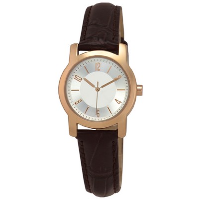 Matsuda Concord Rose Gold Watch (Silver/Brown - Ladies)