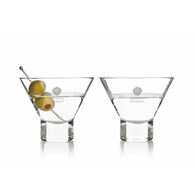 Heavy Base Crystal Martini Glasses by Viski®