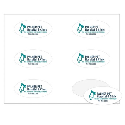 Quick & Colorful Sheeted Labels | Oval | 1 3/4" x 3 5/8"