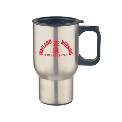 16 Oz. Stainless Steel Custom Printed Travel Mug