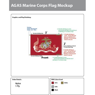 Marine Corps Flags 2x3 foot