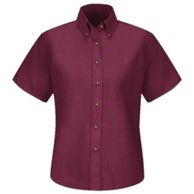 Red Kap™ Women's Short Sleeve Poplin Dress Shirt - Burgundy Red