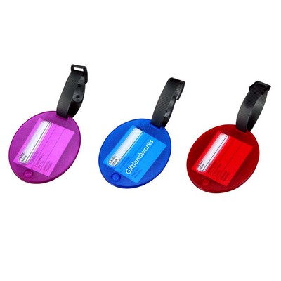 Plastic Ellipse Oval Luggage Tag