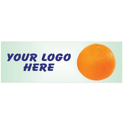 Orange Panoramic Badge/Button w/ Metal Bar Pin (1 5/8"x4 5/8")