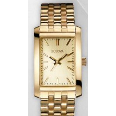 Bulova Men's Corporate Collection Gold Watch w/ Engravable Buckle