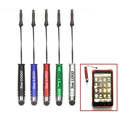 Mini Cheap Twist Touch Pen Or Stylus Pen With Earphone Plug