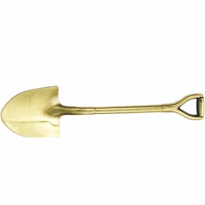 Die Cast Gold Shovel w/Studs (8" x 2")