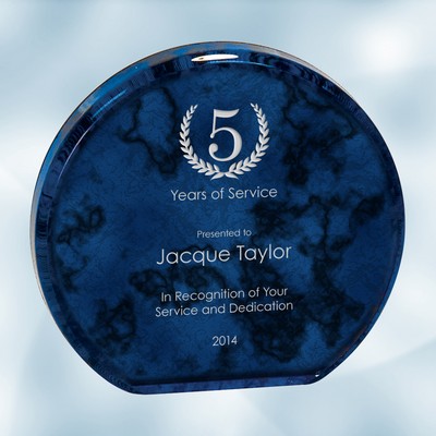 Blue Marble Aurora Acrylic Award (Medium)