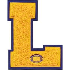 Standard Chenille Letter Patches w/Stock Insert (8")