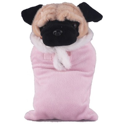 Soft Plush Pug in Baby Sleep Bag Stuffed Animal