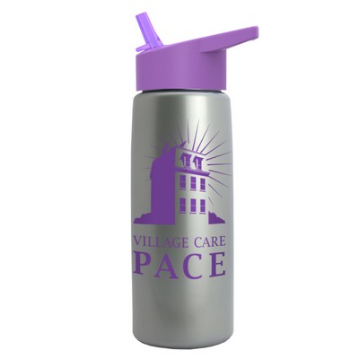 26 Oz. Metallic Tritan™ Sports Bottle w/Flip Straw Lid