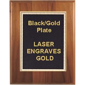 Cherry Plaque 6" x 8" - Black/Gold 4" x 6" Florentine Plate