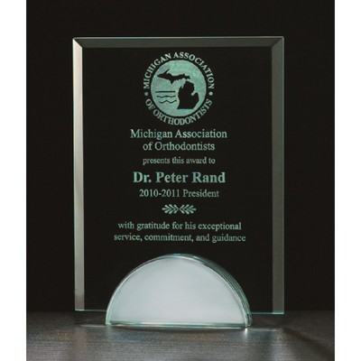 Apex Series Glass Award with Mirror Base (7"x9.25")