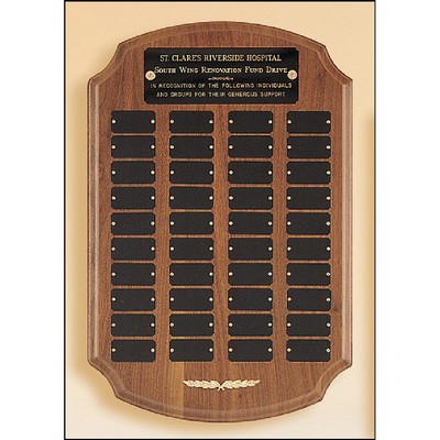 Walnut Ornate Perpetual Plaque (12" x 18")