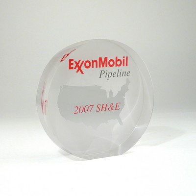 Circle Wedge Lucite® Embedment Award (5" x 1 1/4" x 1")