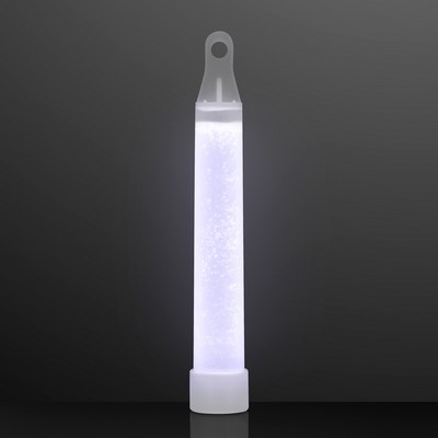 4" White Mid-Sized Glow Sticks with Lanyard - BLANK