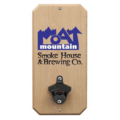 Wall-Mount Square Bottle Opener - 4"w x 12"h x 0.5"d