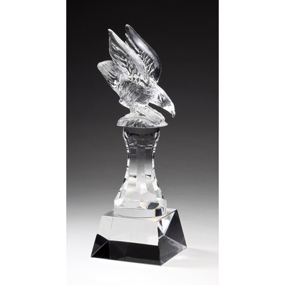 Soaring High Optic Crystal Eagle Tower Award - 10 1/2'' h