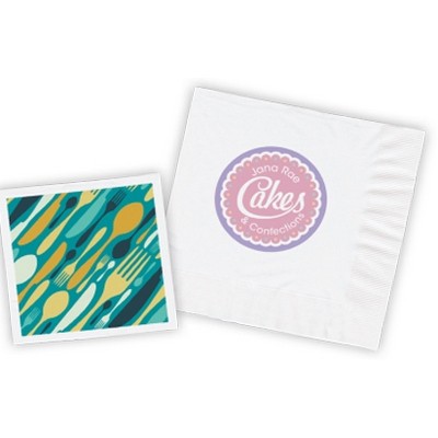 Luncheon Un-Coined Napkins w/Full Color Imprint