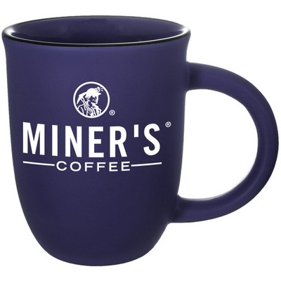 14 Oz. Salem Mug Satin Blue w/Black Rim