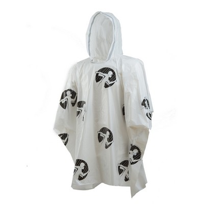 Rain Poncho Lightweight White